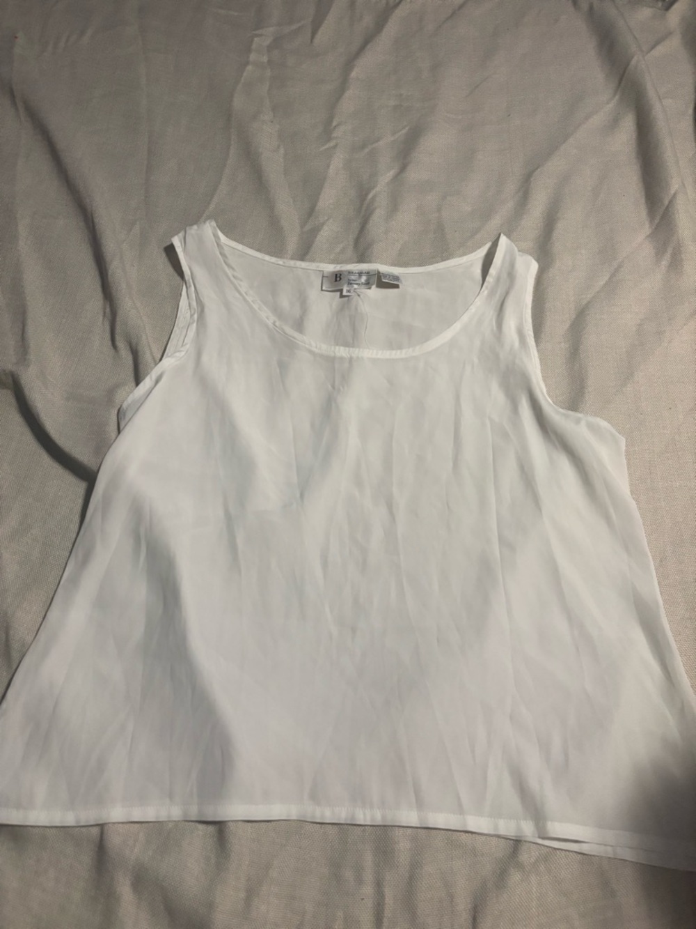 Women's White Sleeveless Camisole Tank Top